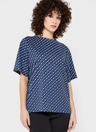 High Low Printed Top