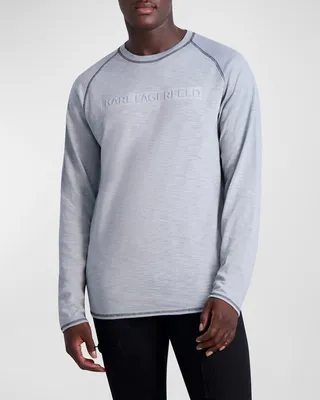Men's Slub Raglan Embossed Logo T-Shirt