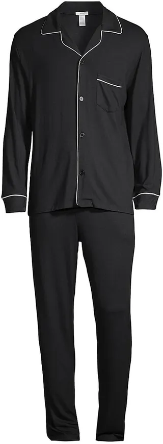 William 2-Piece Piped Pajama Set