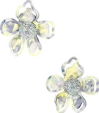 Lele Sadoughi Azalea Statement Earrings in Baby Blue