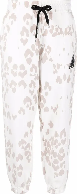 Abstract-Print Drawstring-Waist Track Pants
