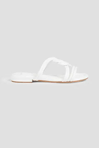 Vicky knotted leather slides