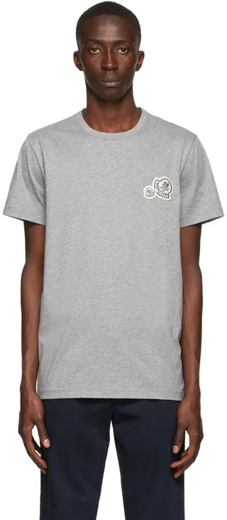 Moncler Grey Chest Logo T-Shirt