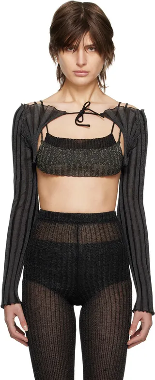 A. ROEGE HOVE Black Ara Cardigan