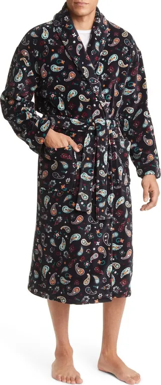 Paisley Fleece Robe
