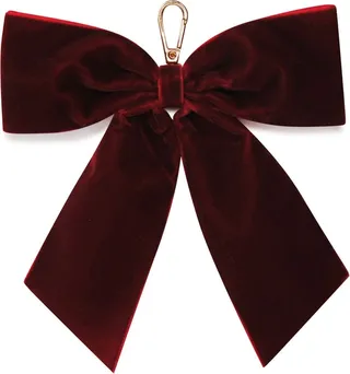 Johnny Loves Rosie - Red Velvet Bow Keyring
