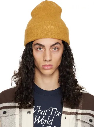 Noah Yellow Embroidered Beanie