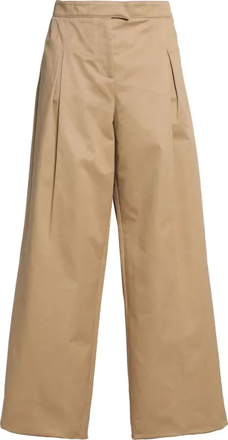 Cotton-twill wide-leg pants