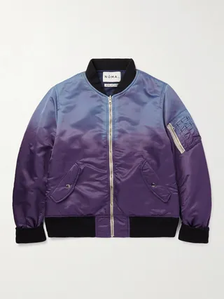 Garment-Dyed Cotton-Twill Bomber Jacket