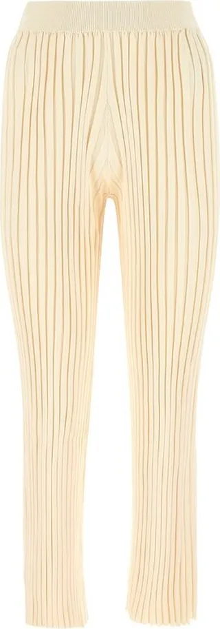 Jil Sander High Waist Pleated Straight Leg Trousers