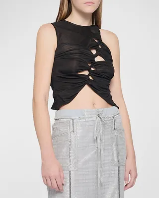 Sleeveless Cut-Out Crop Top