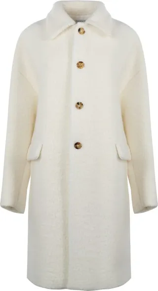 Bouclé Coat In Wool And Mohair