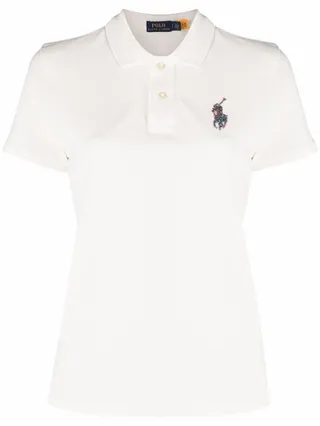 Embroidered-Pony Polo Shirt