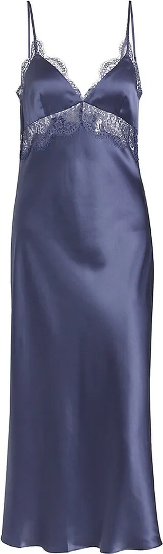 Tucker Silk & Lace Slipdress