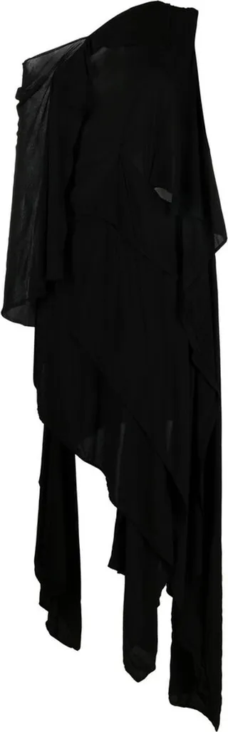 Asymmetric Cotton-Blend Dress