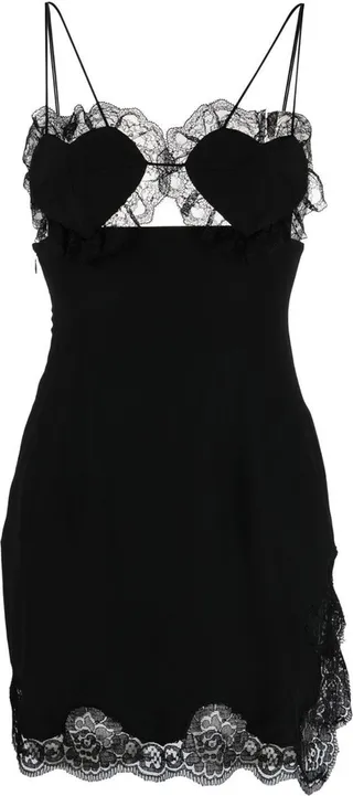 Lace-Trim Mini Dress