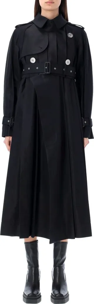 Pleated Trench Coat