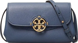 Tory Burch Miller Wallet Crossbody (Bluestone) Bags