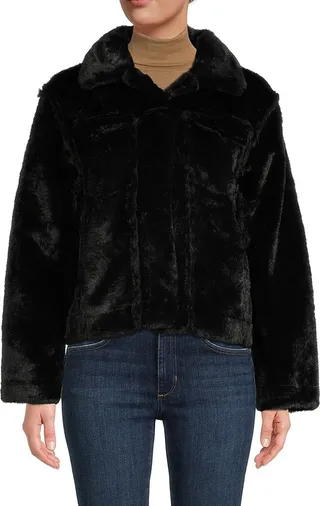 Faux Fur Trucker Jacket