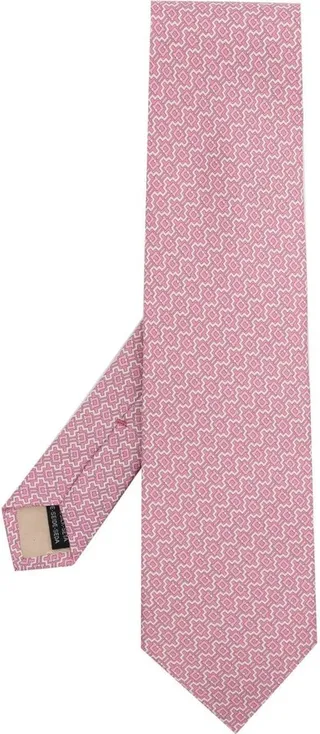 Geometric-Pattern Print Tie