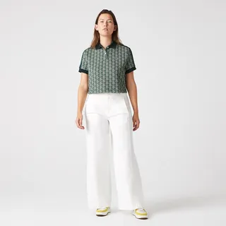 Women's Regular Fit Monogram Print Polo