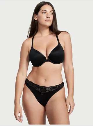 Lightly Lined Full-Coverage Lace Racerback Bra
