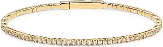 14K Yellow Gold & Diamond Bangle Bracelet
