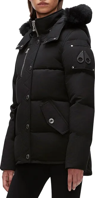 3Q Shearling-Trim Quilted Canvas Down Jacket