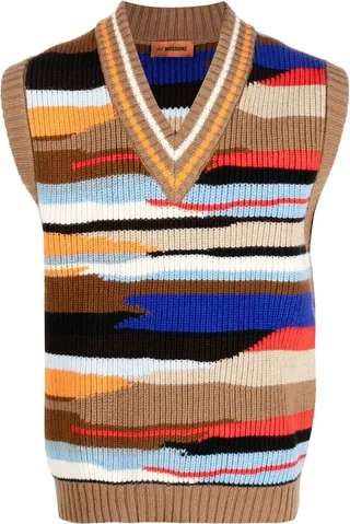 Patterned Intarsia-Knit Vest