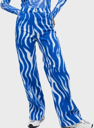 Printed Wide Leg Pants