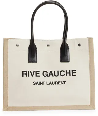 Rive Gauche Logo Canvas Tote