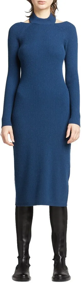 Cutout-Back Turtleneck Dress