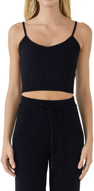 Rib Knit Crop Camisole