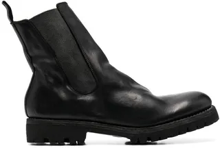 ridged leather Chelsea boots