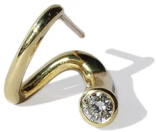 18kt yellow gold Peak diamond single earring