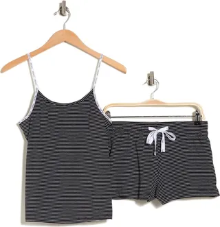 Logo Camisole & Shorts Pajama 2-Piece Set