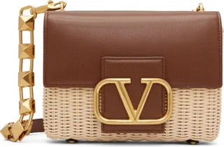 Valentino Garavani Beige Stud Sign Bag