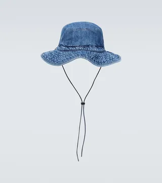 Space denim bucket hat