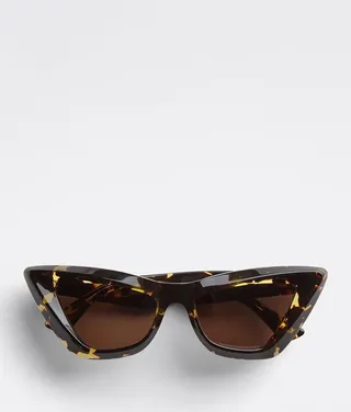 Angle Acetate Pointed Cat Eye Sunglasses