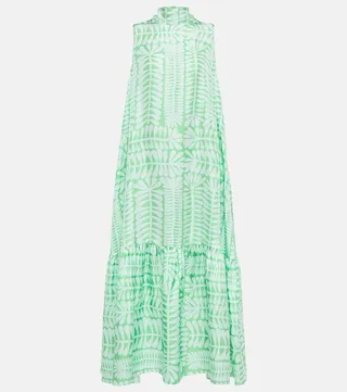 Oslo silk twill maxi dress