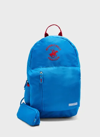 Logo Front Zip Backpack