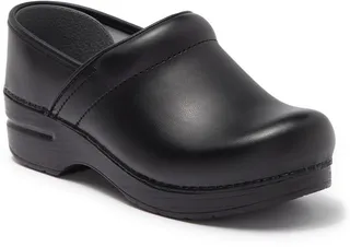 Professional Black Leather Clog