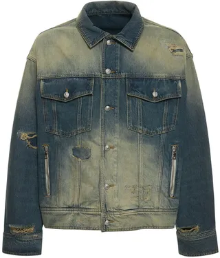 Oversize logo print denim jacket