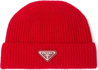 Triangle-Logo Cashmere Beanie