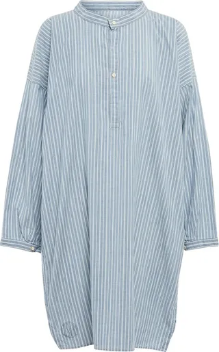 Cotton shirt minidress
