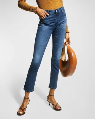 Mari High-Rise Slim Straight Jeans