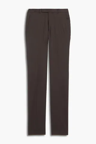 Wool straight-leg pants