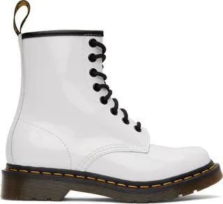 Dr. Martens White 1460 Lace-Up Boots