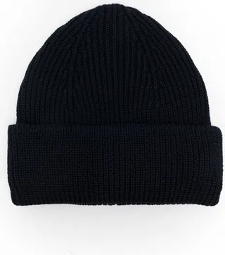 Rib-Knit Merino Beanie