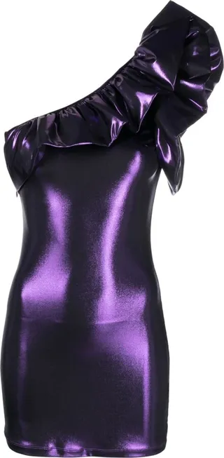 One-Shoulder Ruffled Mini Dress